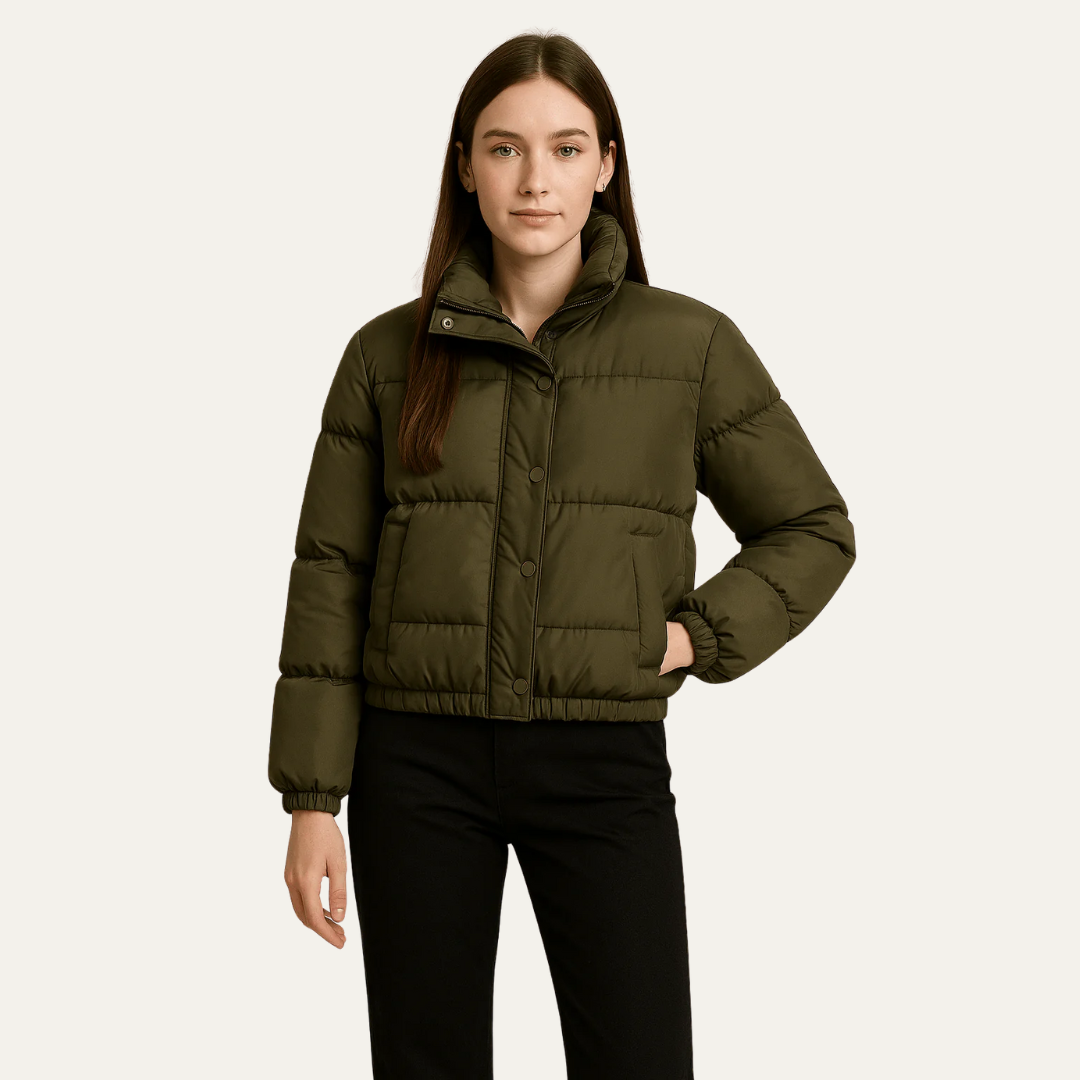 VogeLuxe | Women’s Boxy Cropped Puffer Jacket