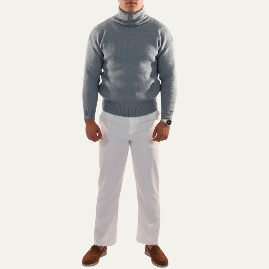 VogeLuxe | Men’s Plush Oversized Turtleneck Sweater