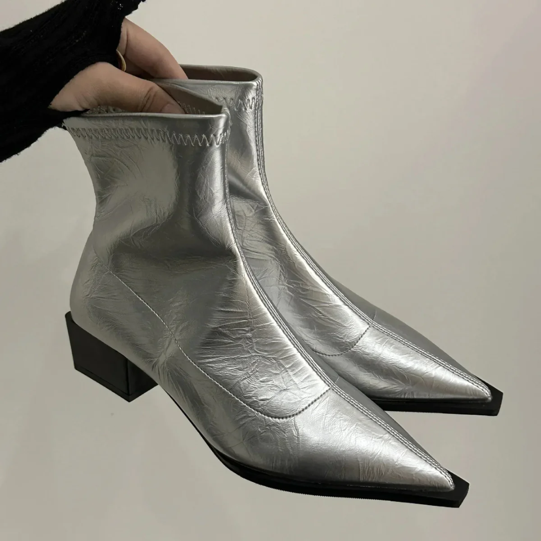 Women's Pointed Low Heel Boots