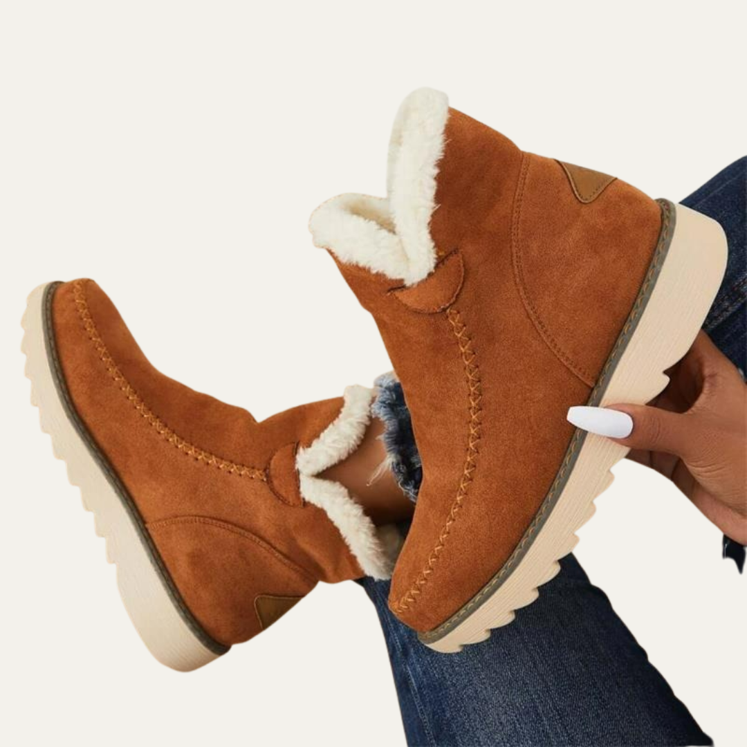 VogeLuxe | Women’s Short Winter Boots with Suede Look