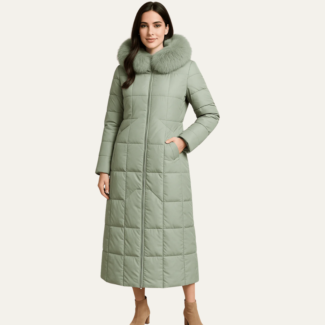 VogeLuxe | Women’s Long Faux Fur Hooded Puffer Coat