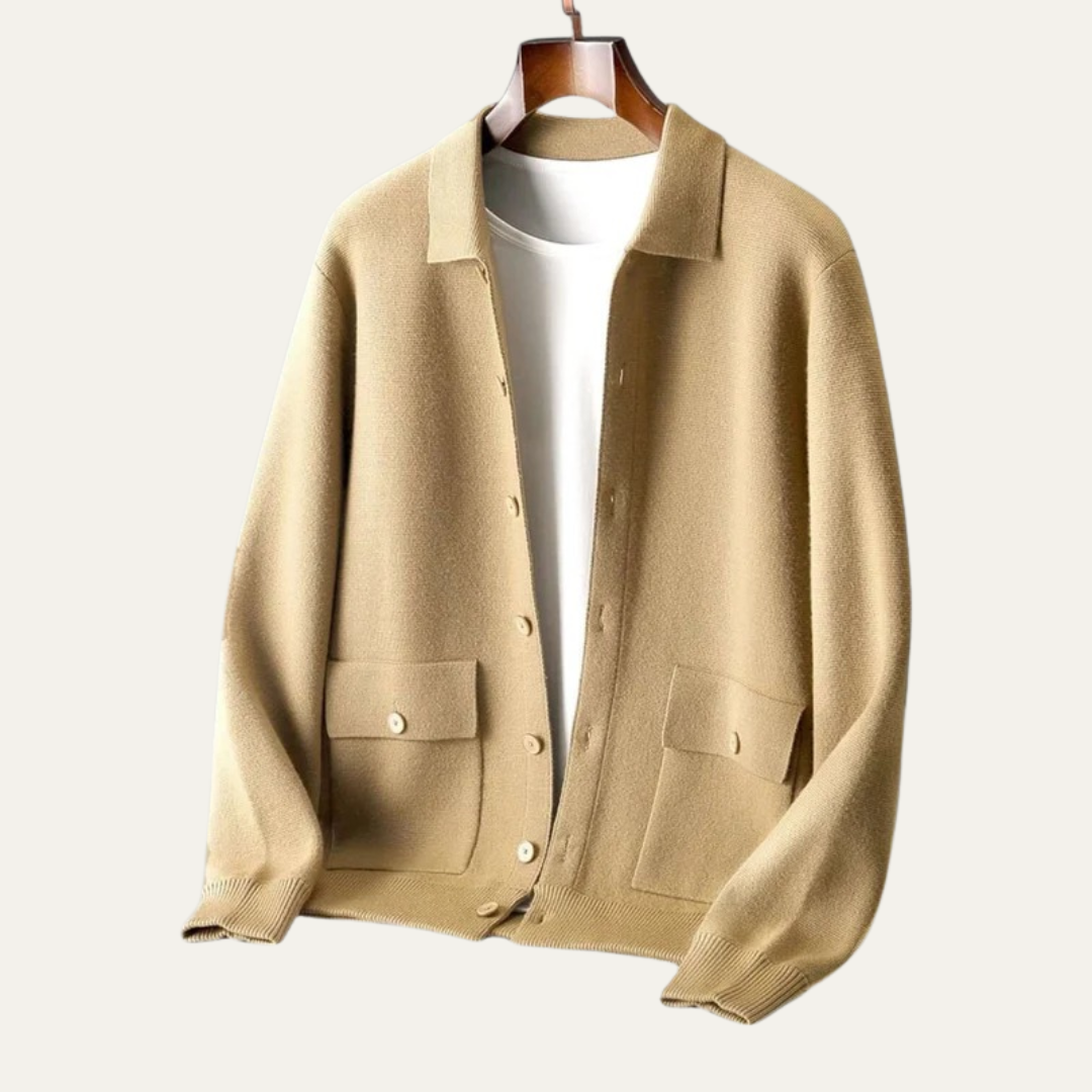 VogeLuxe | Men’s Button Front Knit Cardigan Jacket