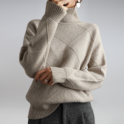Soft Premium Cashmere Turtleneck Sweater