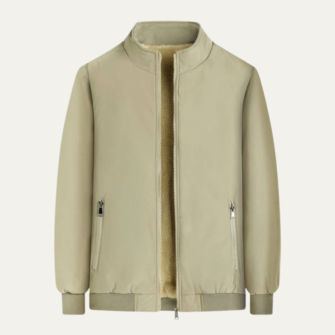VogeLuxe | Men’s Warm Faux Fur Lined Flight Jacket
