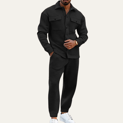 VogeLuxe | Men’s Utility Button Down Shirt and Trouser Set
