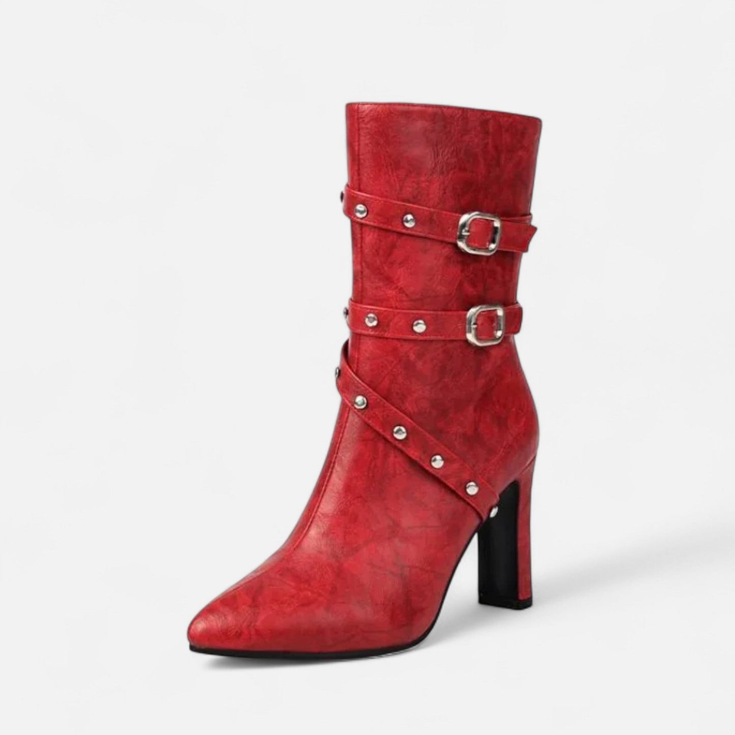 Stylish Women's Pointed Leather Booties