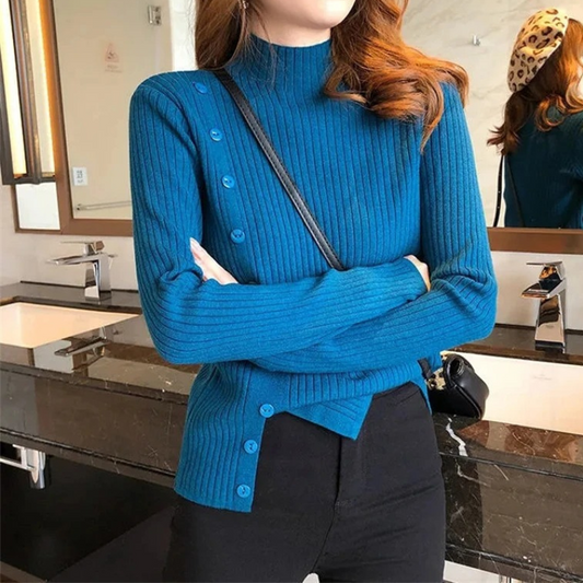 Warm Winter Women's Cable Knit Turtleneck Sweater - VogeLuxe
