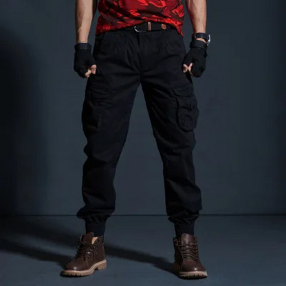 Men's Relaxed Fit Cargo Pants with Stretch Waist