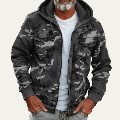 VogeLuxe | Men’s Camouflage Hybrid Jacket