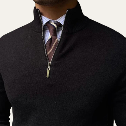 VogeLuxe | Men’s Classic Half-Zip Pullover Sweater