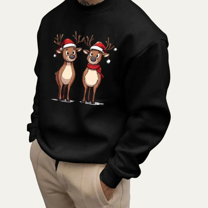 VogeLuxe | Men’s Festive Reindeer Christmas Sweatshirt