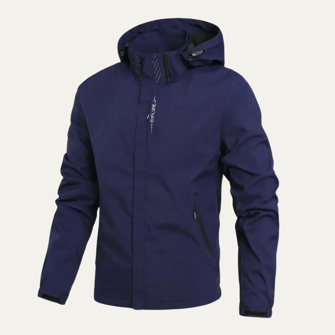 VogeLuxe | Men’s Waterproof Windproof High Neck Outdoor Shell Jacket