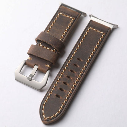 Leather Smartwatch Strap - Classic Brown