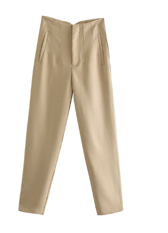 Classic Fit Women's High Waist Suit Pants
