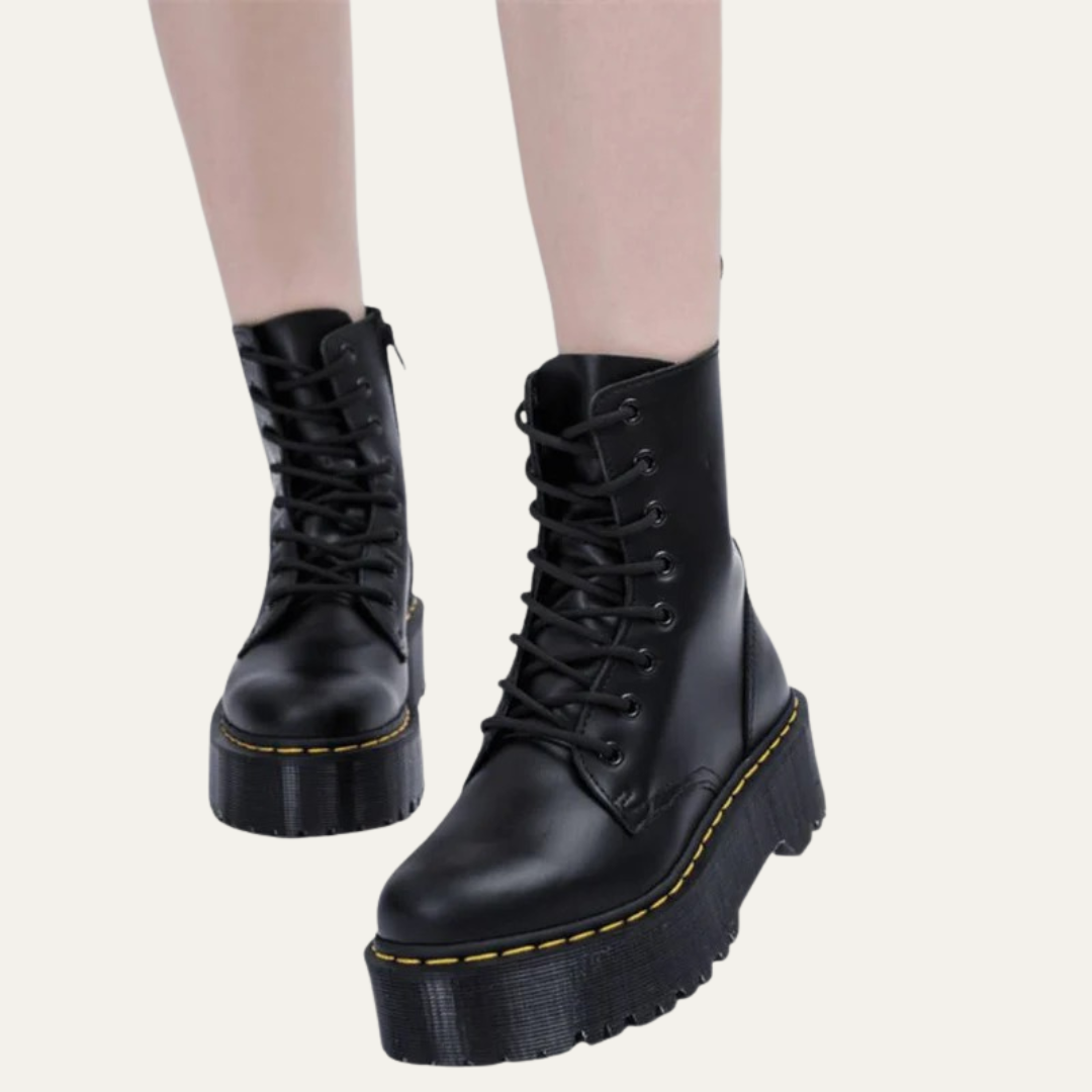 VogeLuxe | Women’s Chunky Platform Lace Up Ankle Boots
