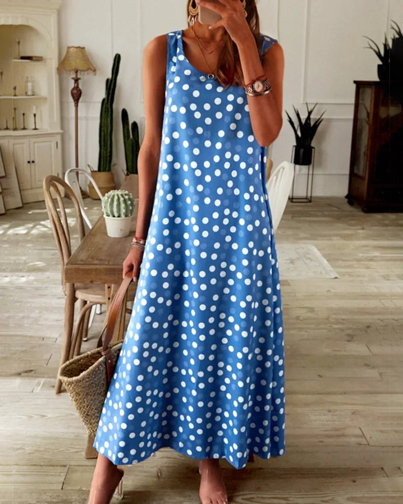 Summer Floral Print Long Maxi Dress for Women - BritishElegance