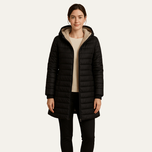 VogeLuxe | Women’s Quilted Mid Length Puffer