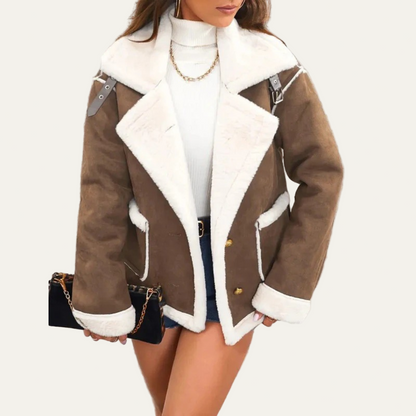 VogeLuxe | Women’s Cropped Aviator Jacket