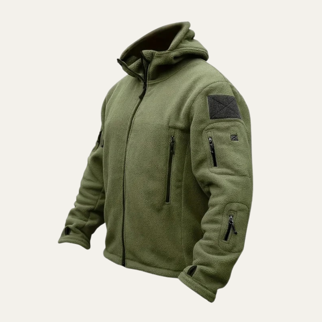 VogeLuxe | Men’s Tactical Full-Zip Fleece Hoodie