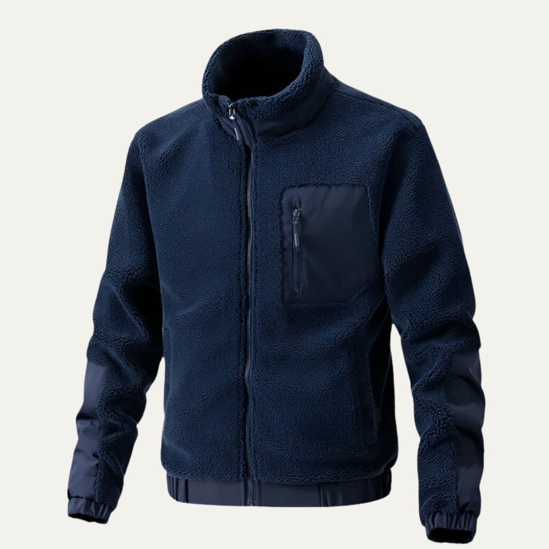 VogeLuxe | Men’s Textured Sherpa Fleece Jacket