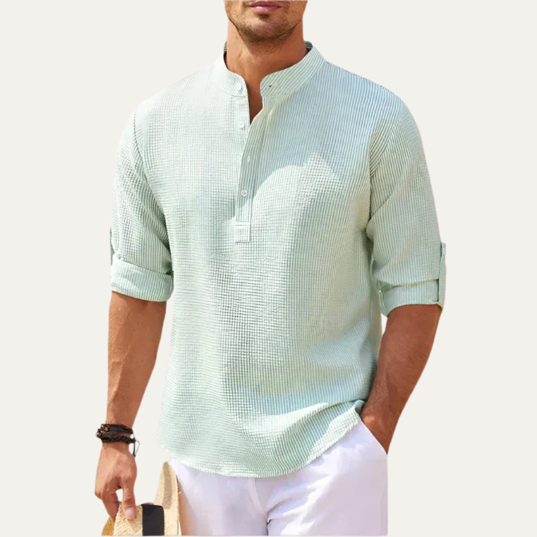 VogeLuxe | Men’s Textured Popover Shirt