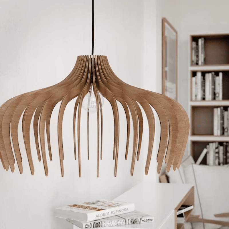 Rustic Wood Pendant Chandelier