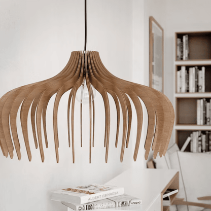 Rustic Wood Pendant Chandelier
