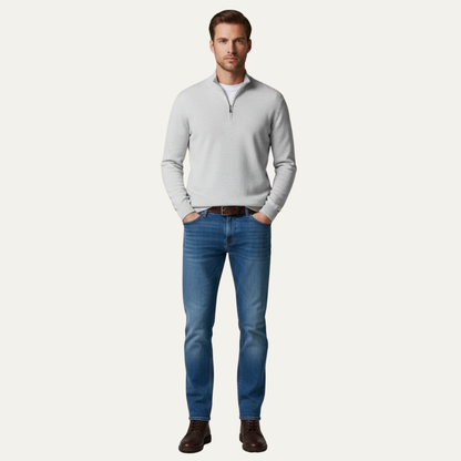 VogeLuxe | Men’s Fine Gauge Quarter Zip Pullover