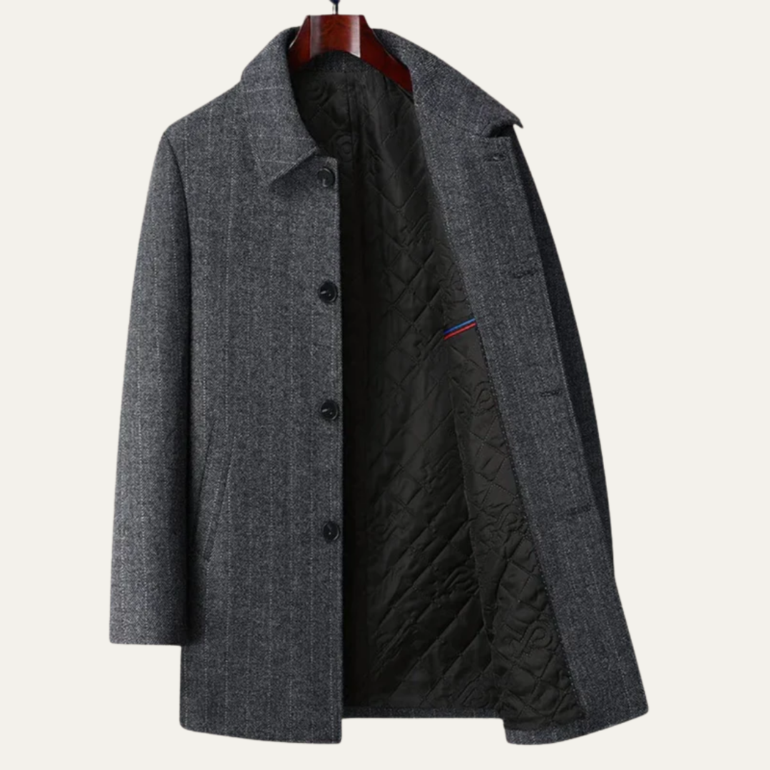 VogeLuxe | Men’s Classic Single-Breasted Coat