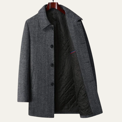 VogeLuxe | Men’s Classic Single-Breasted Coat
