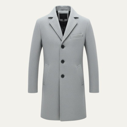 VogeLuxe | Men’s Classic Winter Single-Breasted Trench Coat