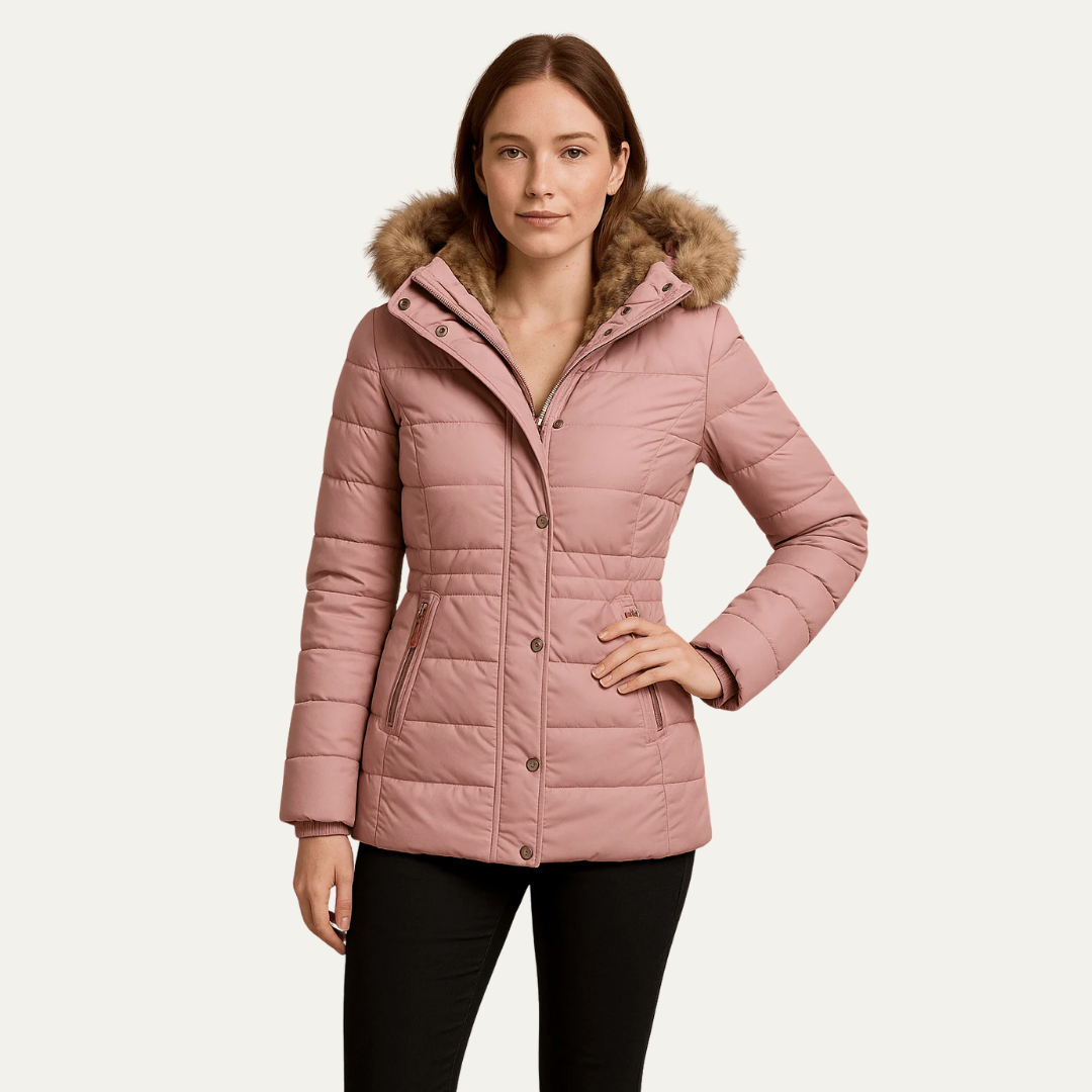 VogeLuxe | Women’s Faux Fur Hooded Quilted Puffer Jacket