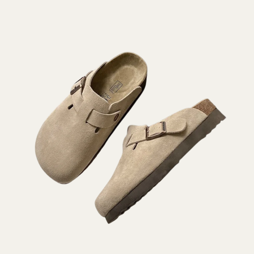 VogeLuxe | Men’s Suede Closed Toe Slip On Clogs
