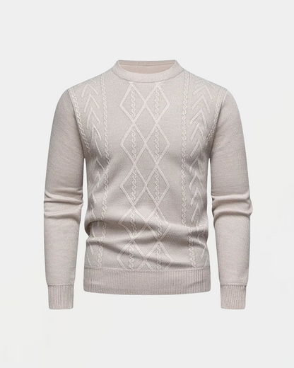 VogeLuxe | Men’s Slim Fit Textured Crewneck Pullover Sweater
