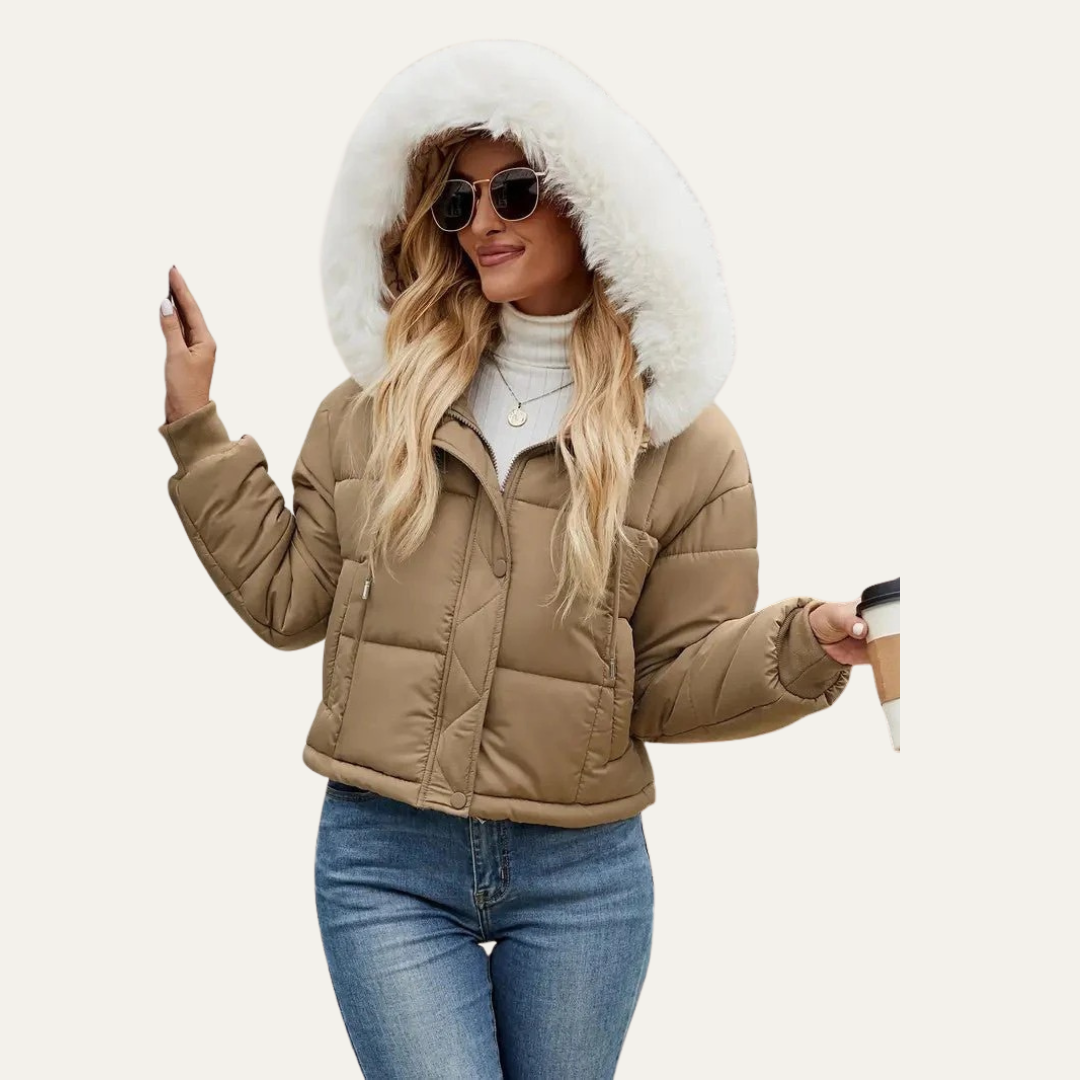 VogeLuxe | Women’s Warm Cropped Puffer Jacket