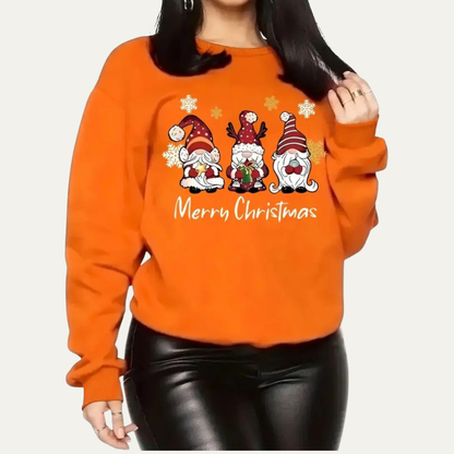 VogeLuxe | Women’s Merry Christmas Gnome Graphic Sweatshirt