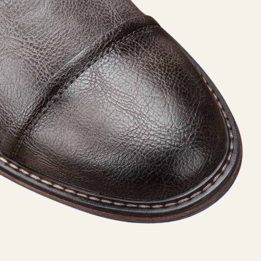 VogeLuxe | Men’s Textured Slip On Croc Pattern Ankle Bootie