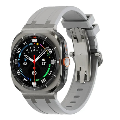 Stylish Butterfly Buckle Silicone Strap For Samsung Watch
