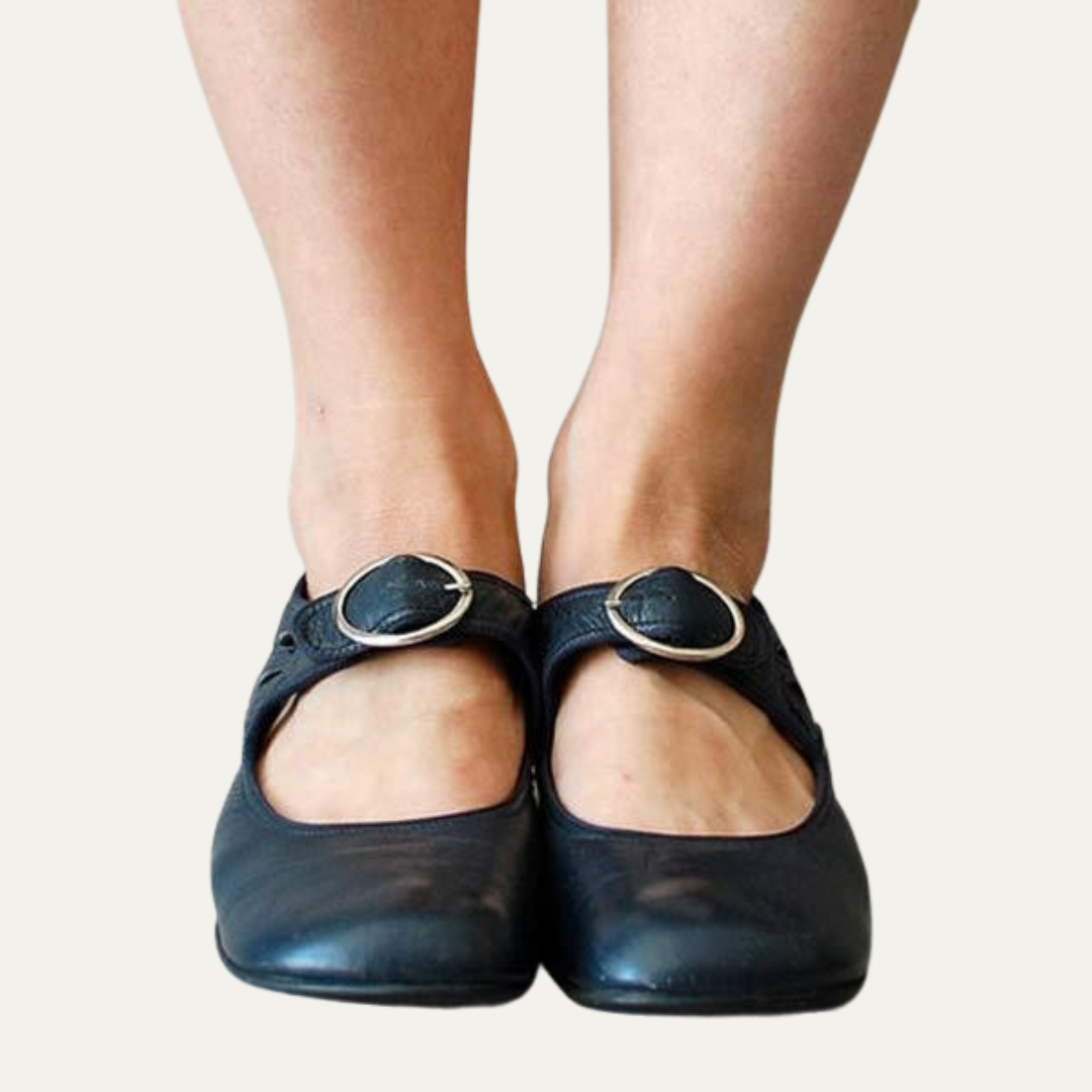 VogeLuxe | Women’s Mary Jane Heels with Rounded Toe and Low Block Heel