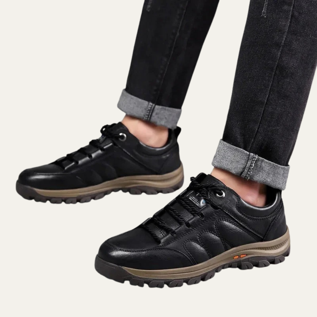 VogeLuxe | Men’s Casual Pebbled Leather Walking Shoes