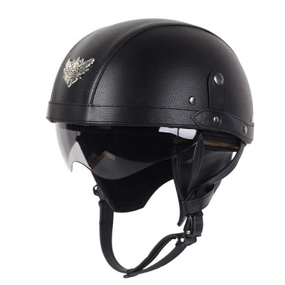 Vintage Style Motorcycle Helmet with UV Protection