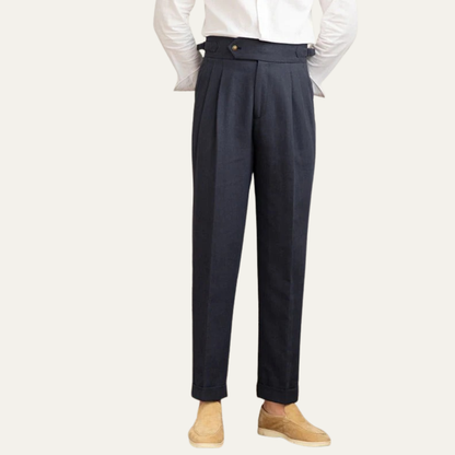 VogeLuxe | Men’s High-Waist Pleated Summer Chinos