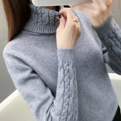 Cozy Winter Cable Knit Sweater for Women - VogeLuxe