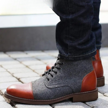 Men's Insulated Wool High Top Chelsea Boots | Sustainable Leather