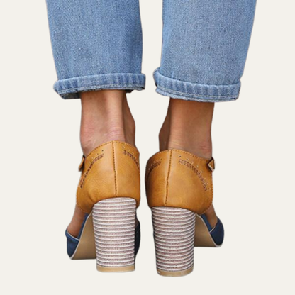VogeLuxe | Women’s Vintage T Strap Block Heel Pumps