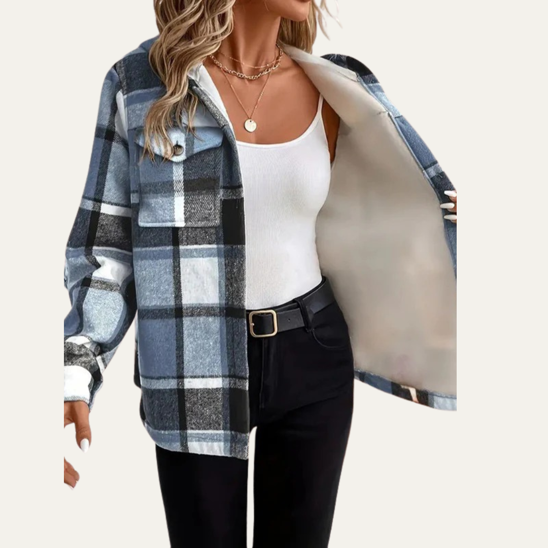 VogeLuxe | Women’s Cozy Plaid Shacket