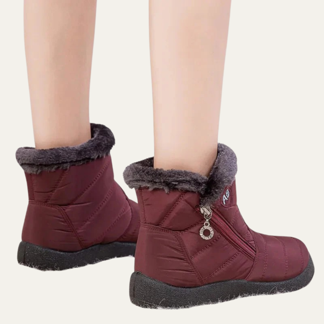 VogeLuxe | Women’s Lightweight Winter Snow Boots With Faux Fur Collar