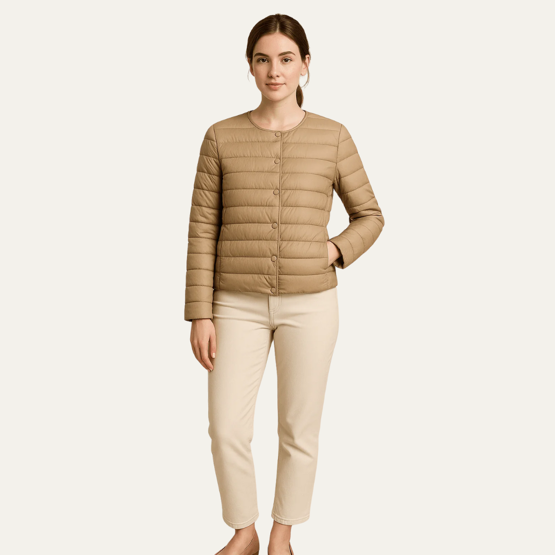 VogeLuxe | Women’s Lightweight Quilted Snap Jacket