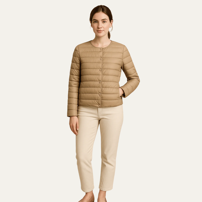 VogeLuxe | Women’s Lightweight Quilted Snap Jacket