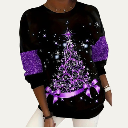 VogeLuxe | Women’s Starry Tree Christmas Sweatshirt